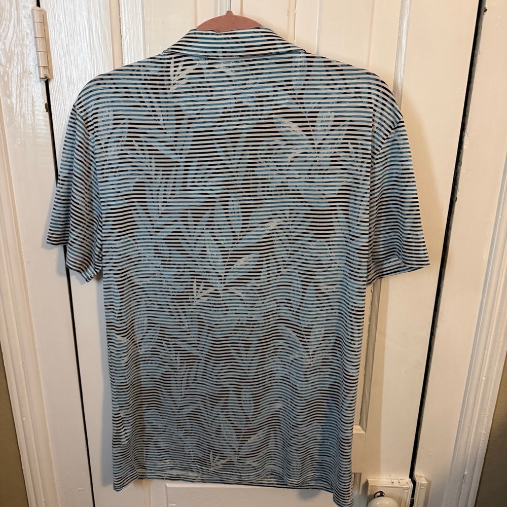 Laguna Swim UPF 30 Striped Polo Shirt Men’s Medium - Picture 3 of 6